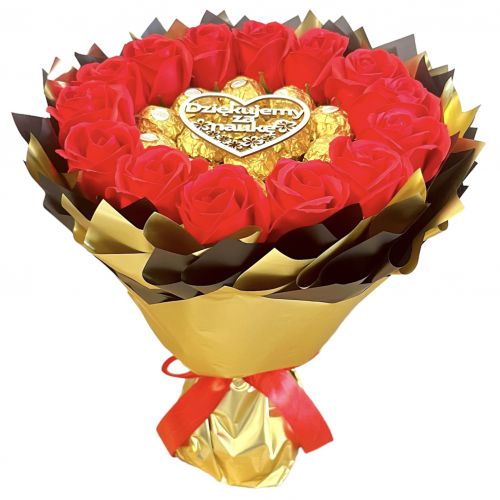 Oryginalny Bukiet Ferrero Rocher prezent na Dzień Nauczyciela + napis