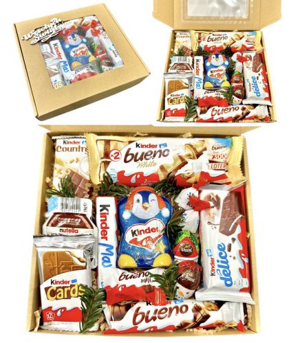 Pudełko słodyczy Kinder na Święta Mikołajki Boże Narodzenie Sylwester